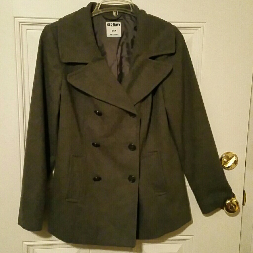 OLD NAVY GRAY WOOL PEA COAT
